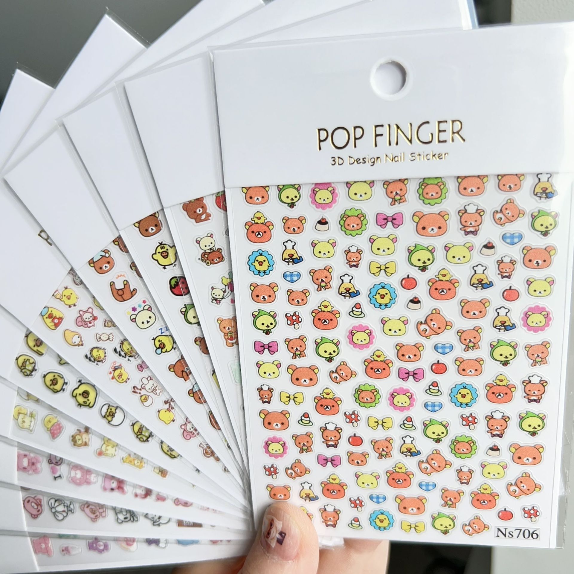 6 Stück Cartoon Anime Rilakkum – Nail Art Bewertung und Preis