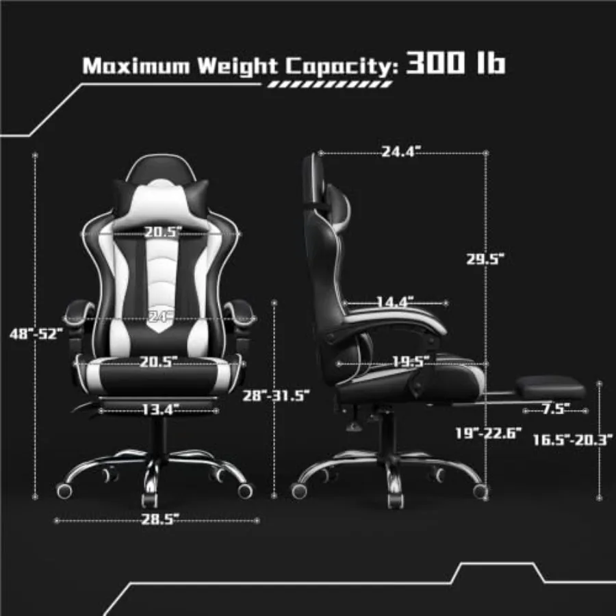 Gaming-Stuhl mit Fußstütze, Ma – Massage Bewertung und Preis