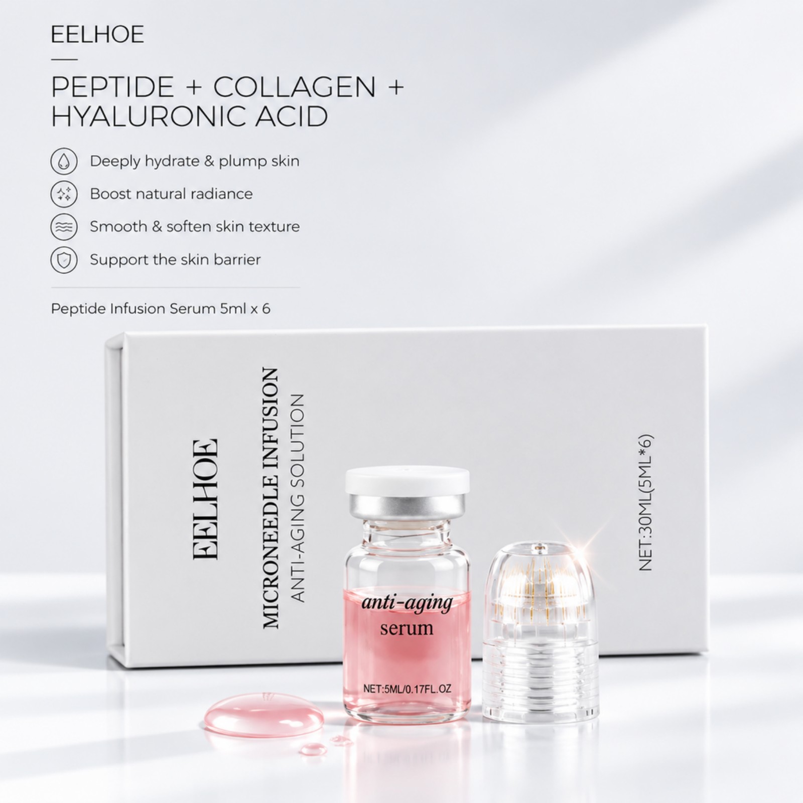 0,2 mm Mikronadel-Serum-Set 6  – Hyaluronic Acid Facial Serum Bewertung und Preis